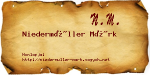 Niedermüller Márk névjegykártya